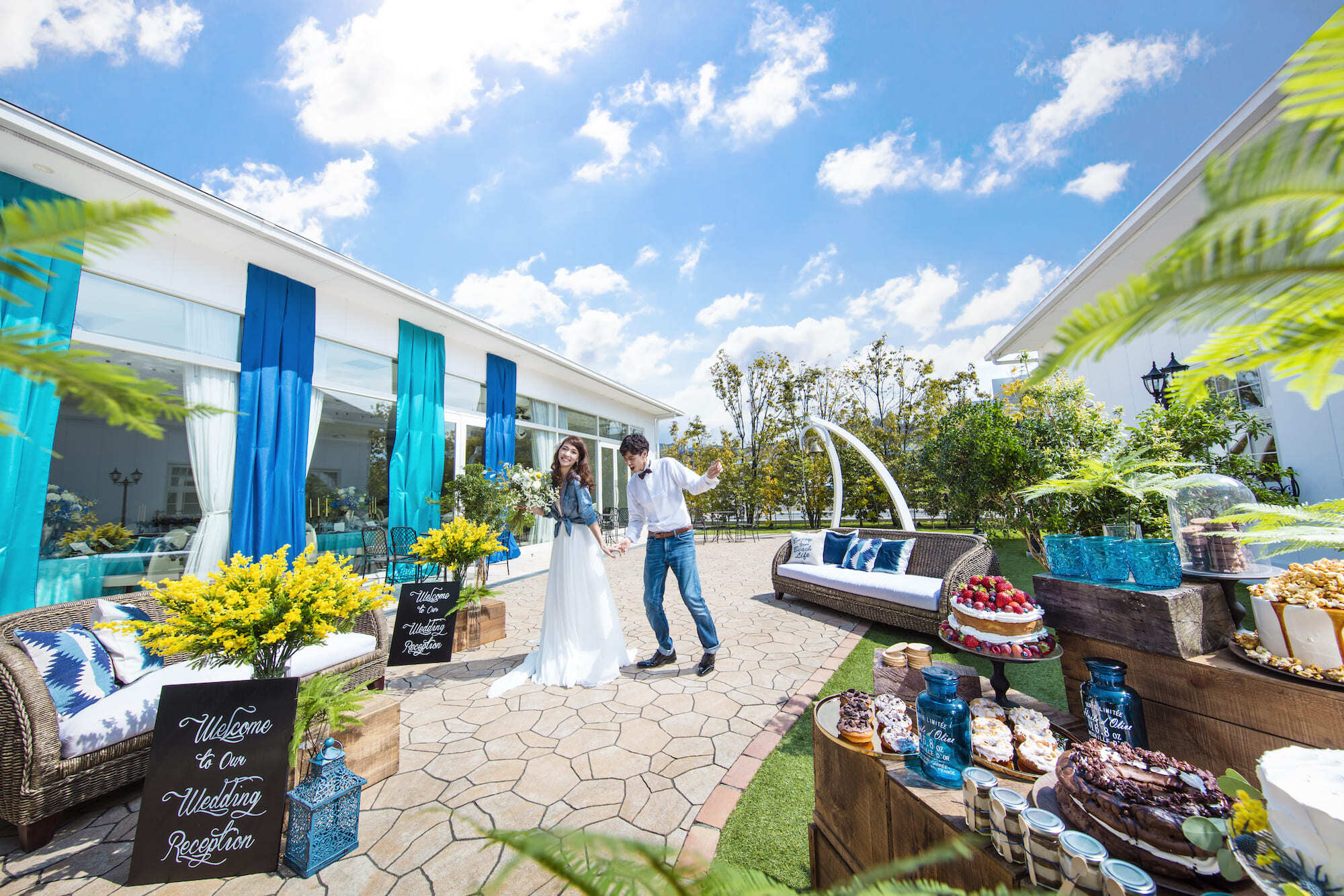 披露宴会場と行ったり来たりの自由なプロデュースが叶います!