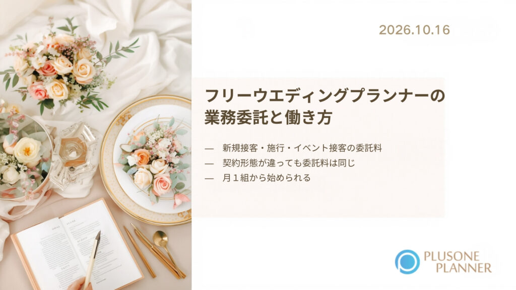 フリーウエディングプランナーの業務委託と働き方